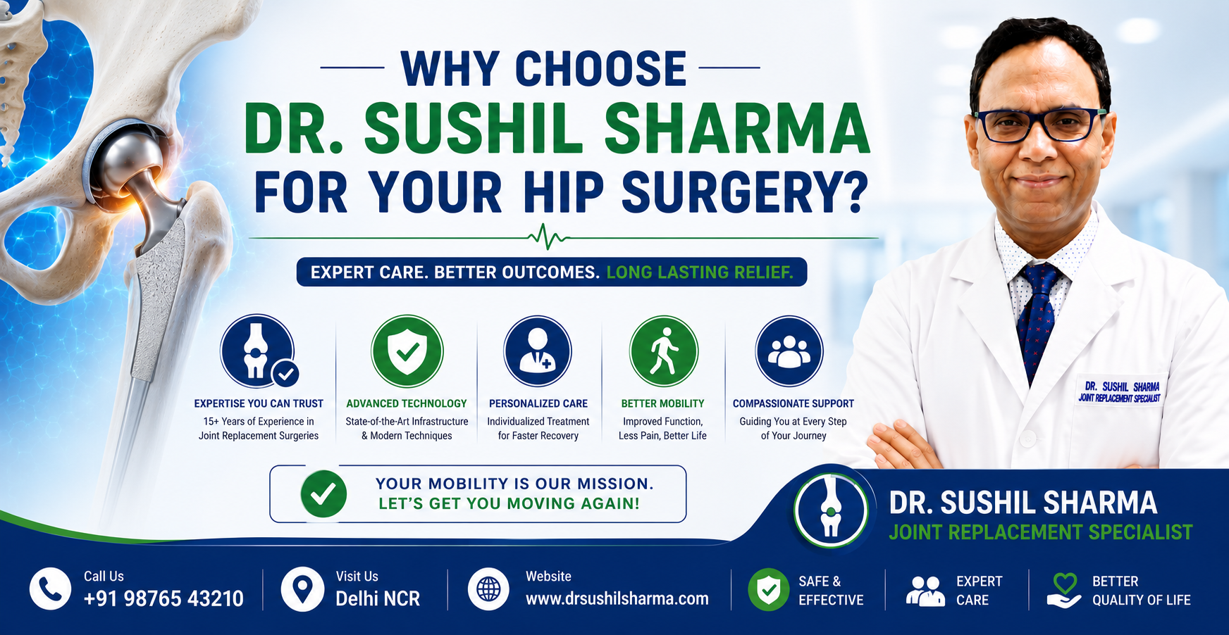 Why Choose Dr. Sushil Sharma for Your Hip Surgery?